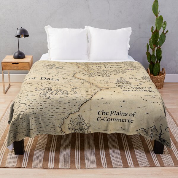 Item preview, Map of the Internet - Fantasy Style World Map designed and sold by SavinMercantile.