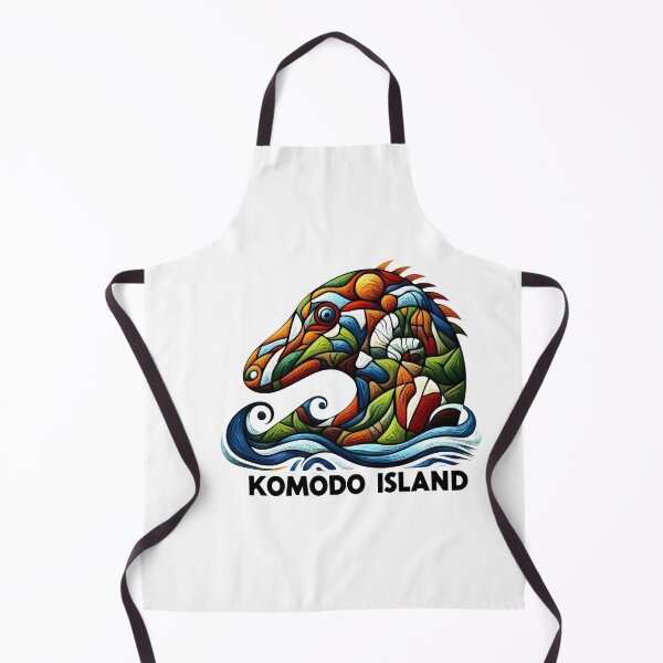Item preview, Komodo Island Minimal Cubism Art Print – Modern Abstract Indonesia Travel Poster designed and sold by OzzFrequency.