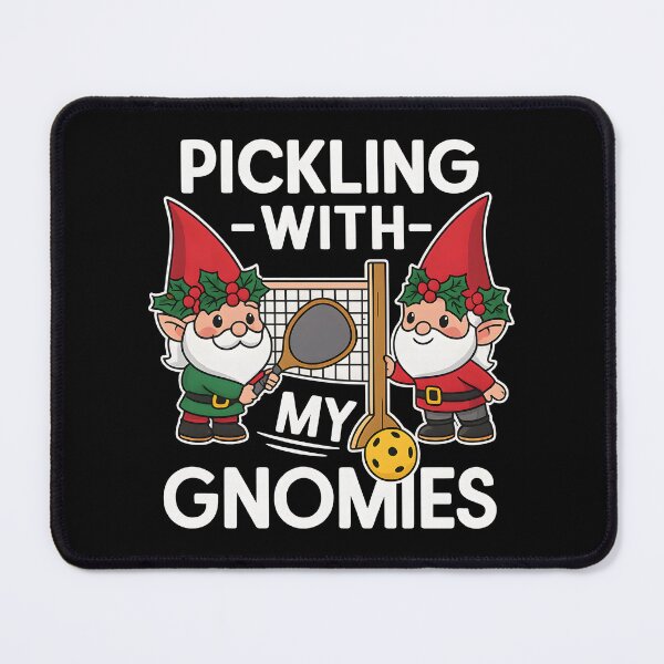 Item preview, Funny Pickleball Christmas Gnomes Holiday Pickling With My Gnomies designed and sold by DrawHandArt.