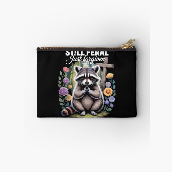 Item preview, Christian Raccoon Faith Still Feral Just Forgiven  designed and sold by lilLilaBatArt.