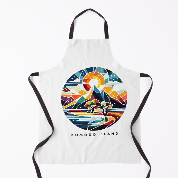 Item preview, Komodo Island Minimal Cubism Art Print – Modern Abstract Indonesia Travel Poster designed and sold by OzzFrequency.