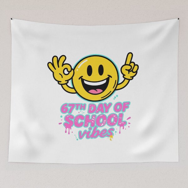 Item preview, 67th Day of School  smarter - Groovy Checkered 90s designed and sold by w66aboo.