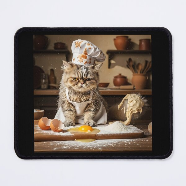 Item preview, Cat Grumpy Baker Chef Fail Brainrot Meme  designed and sold by Pawrizzma POD.