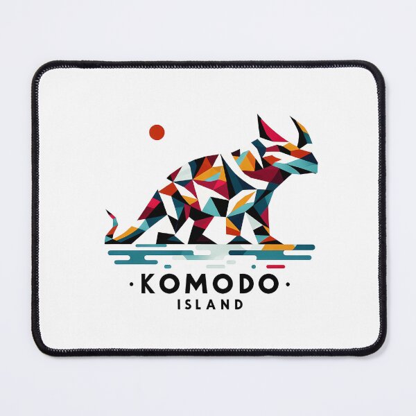 Item preview, Komodo Island Minimal Cubism Art Print – Modern Abstract Indonesia Travel Poster designed and sold by OzzFrequency.