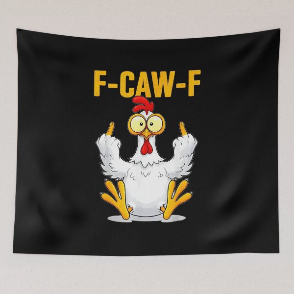 Aperçu de l'œuvre F-Caw-F Poulet Coq Faisant un doigt d'honneur créée et vendue par JotarO1xkio.