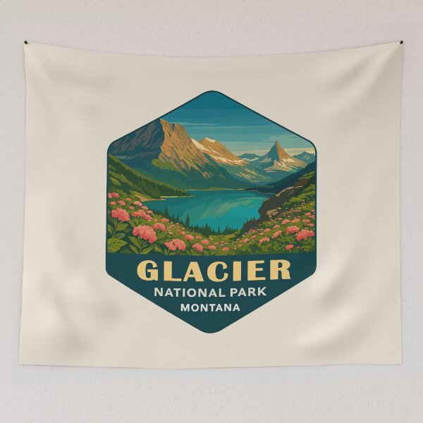 Item preview, Glacier National Park Sticker designed and sold by Gideon Emmerich.