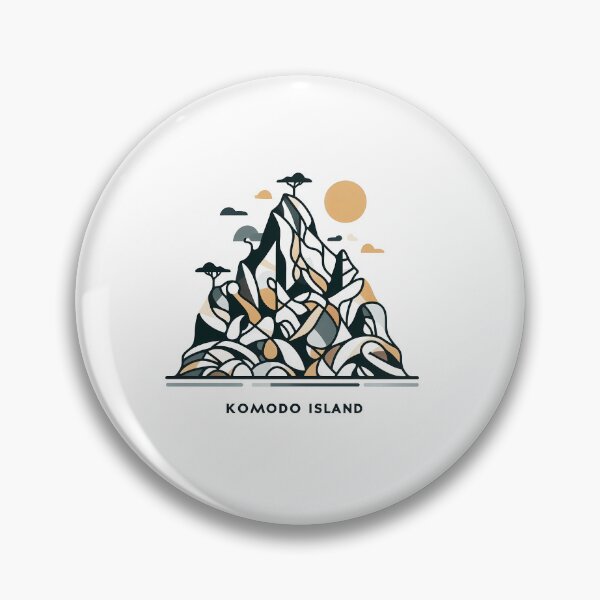 Item preview, Komodo Island Minimal Cubism Art Print – Modern Abstract Indonesia Travel Poster designed and sold by OzzFrequency.