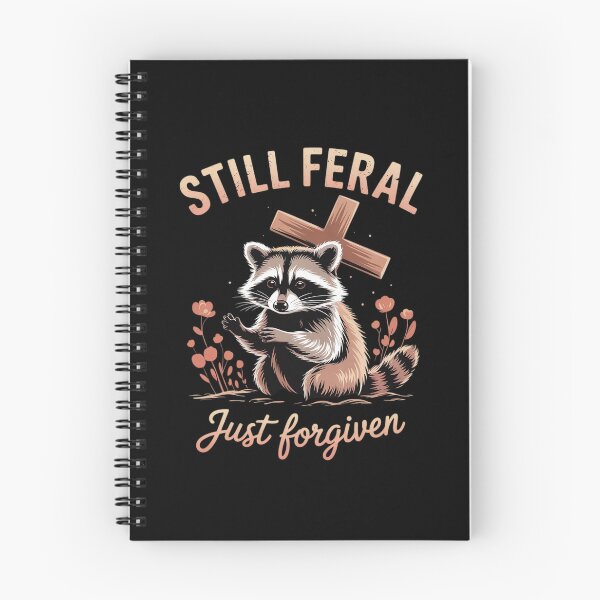 Item preview, Cute Still Feral Just Forgiven Christian Raccoon Faith 4  designed and sold by lilLilaBatArt.