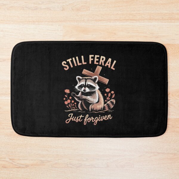 Item preview, Cute Still Feral Just Forgiven Christian Raccoon Faith 4  designed and sold by lilLilaBatArt.