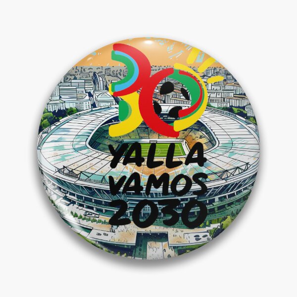 Item preview, World Cup 2030 Yalla Vamos Stadium Artwork – Vibrant Football designed and sold by DesignArtist.ia.