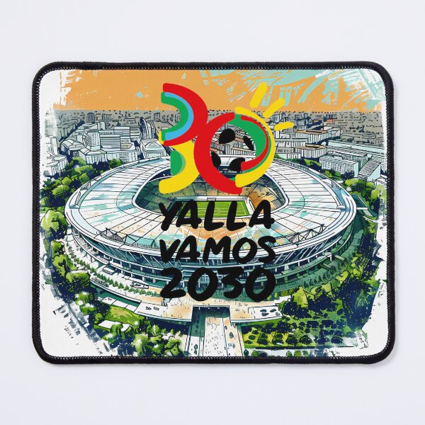 Item preview, World Cup 2030 Yalla Vamos Stadium Artwork – Vibrant Football designed and sold by DesignArtist.ia.