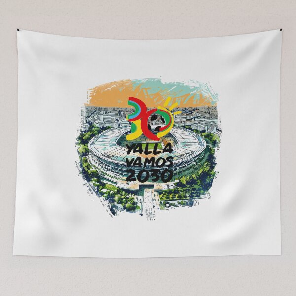Item preview, World Cup 2030 Yalla Vamos Stadium Artwork – Vibrant Football designed and sold by DesignArtist.ia.