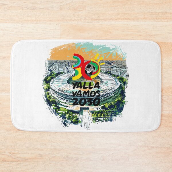 Item preview, World Cup 2030 Yalla Vamos Stadium Artwork – Vibrant Football designed and sold by DesignArtist.ia.