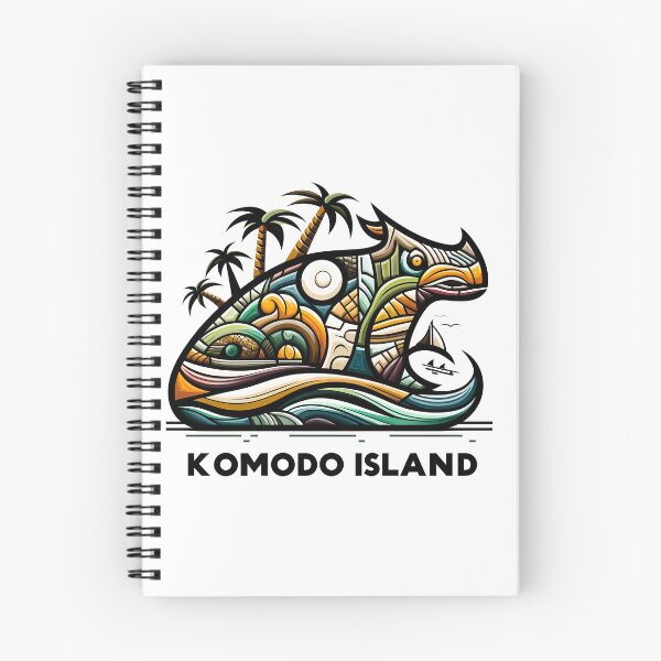 Item preview, Komodo Island Minimal Cubism Art Print – Modern Abstract Indonesia Travel Poster designed and sold by OzzFrequency.