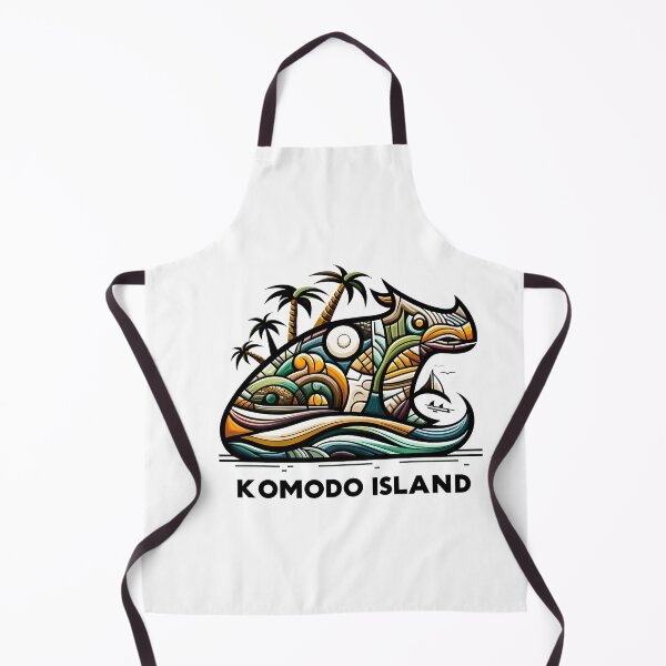 Item preview, Komodo Island Minimal Cubism Art Print – Modern Abstract Indonesia Travel Poster designed and sold by OzzFrequency.