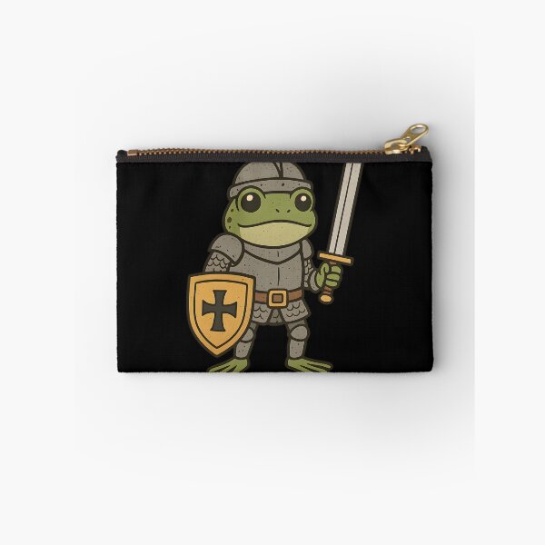 Item preview, Frog Knight Warrior Cartoon Armor Sword Shield Illustration designed and sold by DrawHandArt.