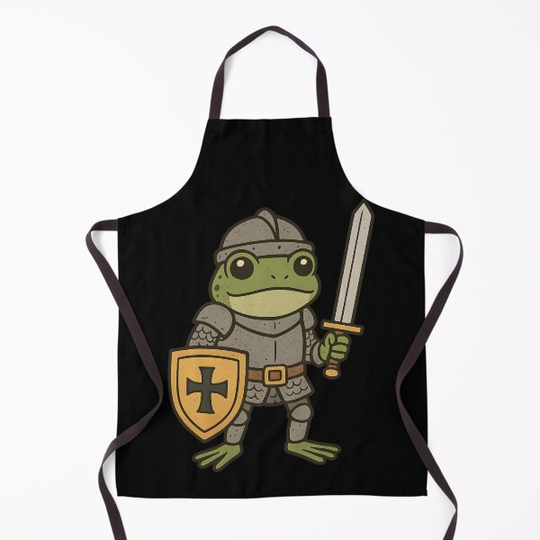 Item preview, Frog Knight Warrior Cartoon Armor Sword Shield Illustration designed and sold by DrawHandArt.