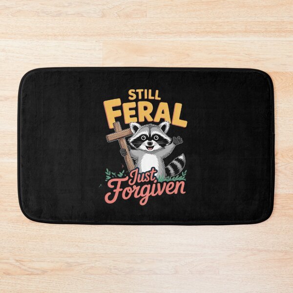 Item preview, Cute Still Feral Just Forgiven Christian Raccoon Faith  designed and sold by lilLilaBatArt.