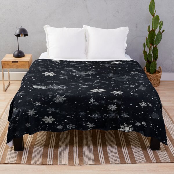 Item preview, Drawing of winter snowy snowflakes night designed and sold by NivyasArtistry.