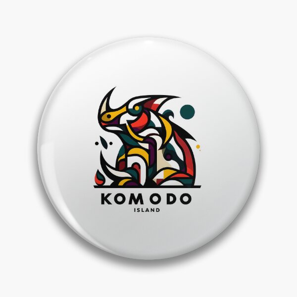 Item preview, Komodo Island Minimal Cubism Art Print – Modern Abstract Indonesia Travel Poster designed and sold by OzzFrequency.