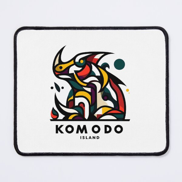 Item preview, Komodo Island Minimal Cubism Art Print – Modern Abstract Indonesia Travel Poster designed and sold by OzzFrequency.