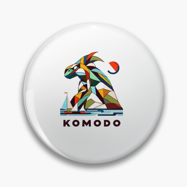 Item preview, Komodo Island Minimal Cubism Art Print – Modern Abstract Indonesia Travel Poster designed and sold by OzzFrequency.