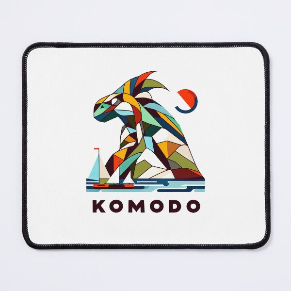 Item preview, Komodo Island Minimal Cubism Art Print – Modern Abstract Indonesia Travel Poster designed and sold by OzzFrequency.