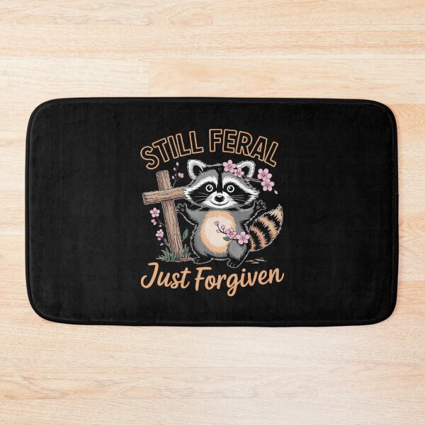 Item preview, Cute Still Feral Just Forgiven Christian Raccoon Faith5  designed and sold by lilLilaBatArt.