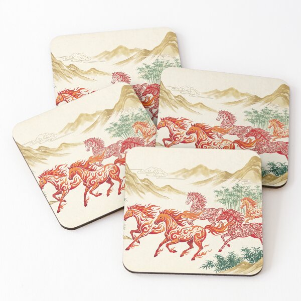 Item preview, 2026 Year of the Fire Horse - Traditional Red & Gold Lunar New Year designed and sold by SavinMercantile.