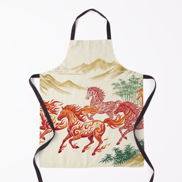 Item preview, 2026 Year of the Fire Horse - Traditional Red & Gold Lunar New Year designed and sold by SavinMercantile.