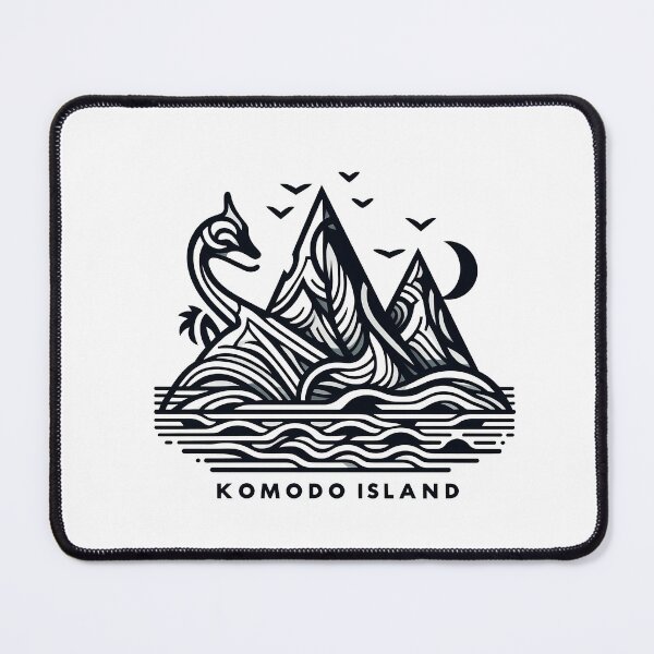 Item preview, Komodo Island Minimal Cubism Art Print – Modern Abstract Indonesia Travel Poster designed and sold by OzzFrequency.