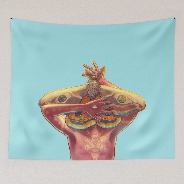 Item preview, Moth Face Surreal Art designed and sold by RafarteAntunes.