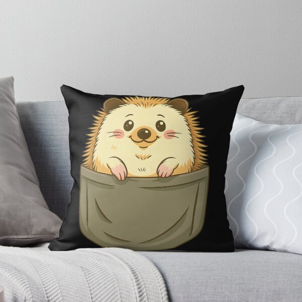 Item preview, Cute Kawaii Animal Hedgehog in Pocket Cartoon Hedgehog  designed and sold by DrawHandArt.