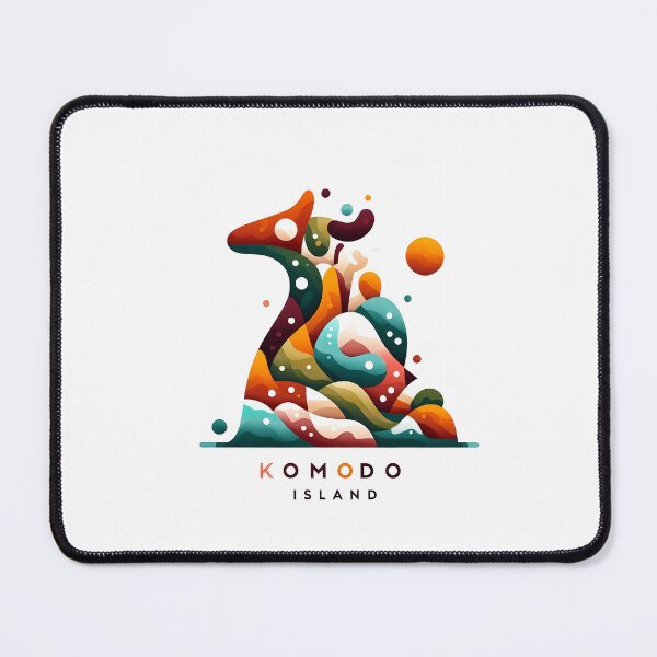 Item preview, Komodo Island Minimal Cubism Art Print – Modern Abstract Indonesia Travel Poster designed and sold by OzzFrequency.