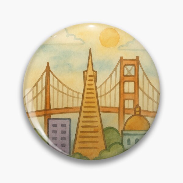 Item preview, Hand-Drawn Dreamy San Francisco Illustration designed and sold by MIArt Studio.