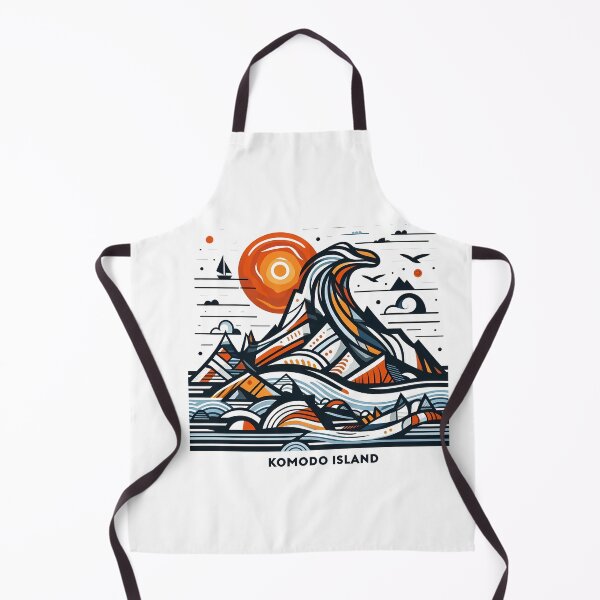 Item preview, Komodo Island Minimal Cubism Art Print – Modern Abstract Indonesia Travel Poster designed and sold by OzzFrequency.