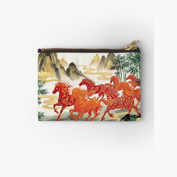 Item preview, Fiery Stallions - Year of the Horse 2026 Ink Wash Art designed and sold by SavinMercantile.