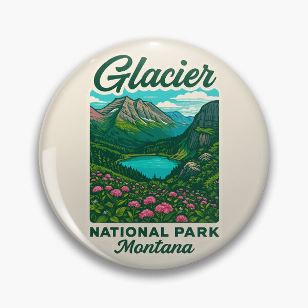 Artikelvorschau, Aufkleber für den Glacier-Nationalpark entworfen und verkauft von Gideon Emmerich.