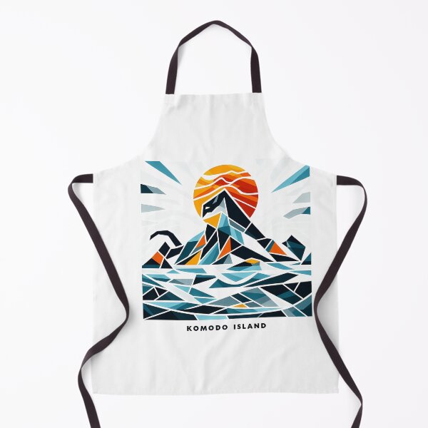 Item preview, Komodo Island Minimal Cubism Art Print – Modern Abstract Indonesia Travel Poster designed and sold by OzzFrequency.