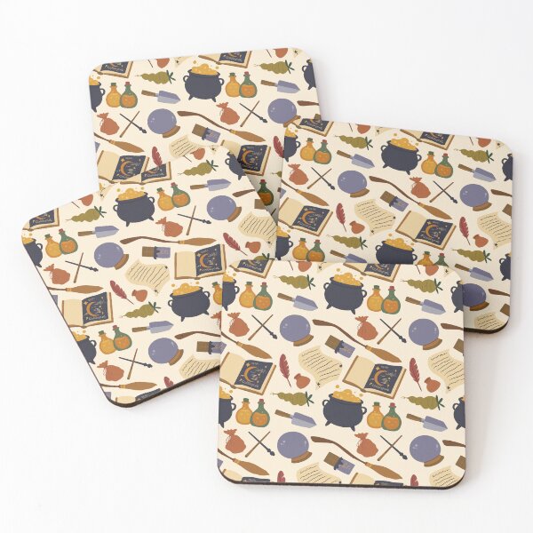 Item preview, Witchcraft and Wizardry Cream Seamless Pattern | Magic Schooling designed and sold by EnchntdEdVntrs.