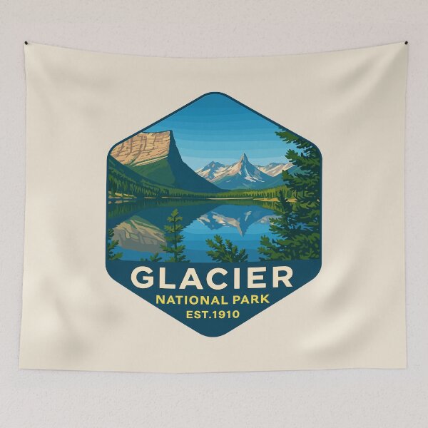 Item preview, Glacier National Park Sticker designed and sold by Gideon Emmerich.