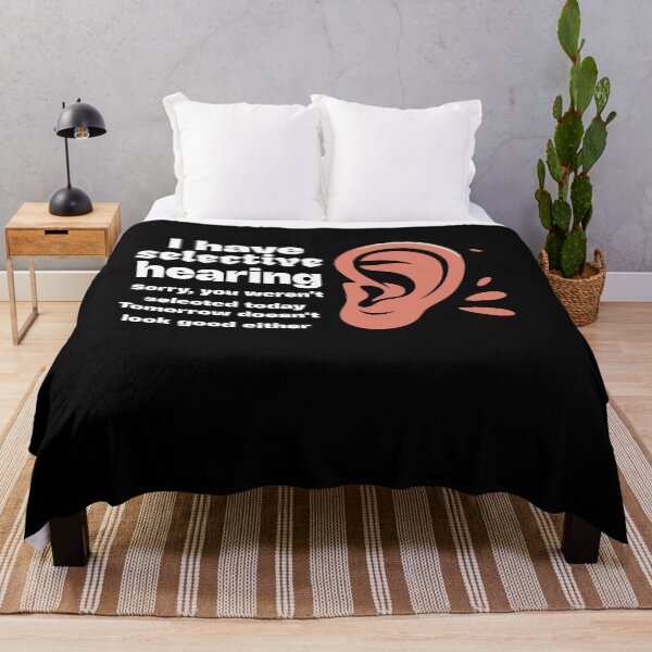 Item preview, Funny sarcastic humor with saying "I have selective hearing" designed and sold by BornBorn.