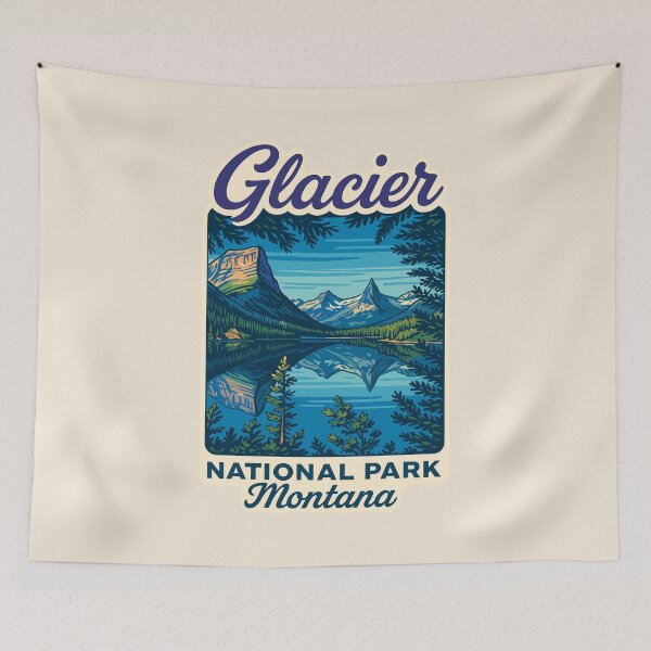 Item preview, Glacier National Park Sticker designed and sold by Gideon Emmerich.