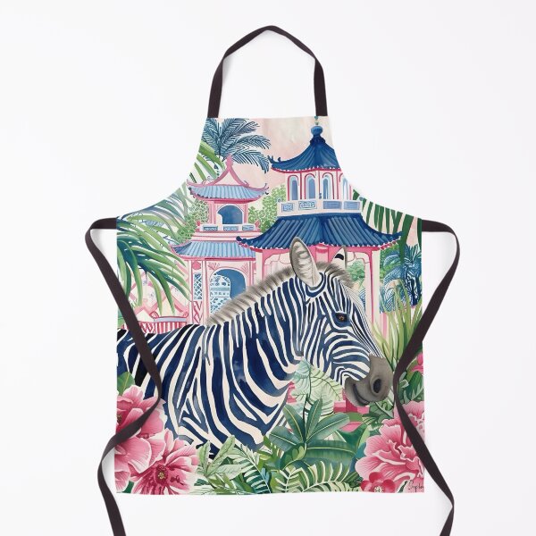 Item preview, Cebra chinoiserie en un jardín de pagodas designed and sold by SophieClimaArt.