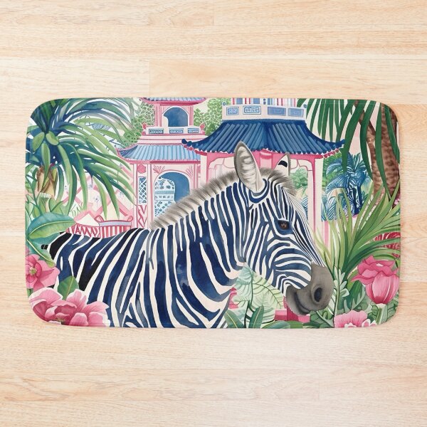 Item preview, Cebra chinoiserie en un jardín de pagodas designed and sold by SophieClimaArt.