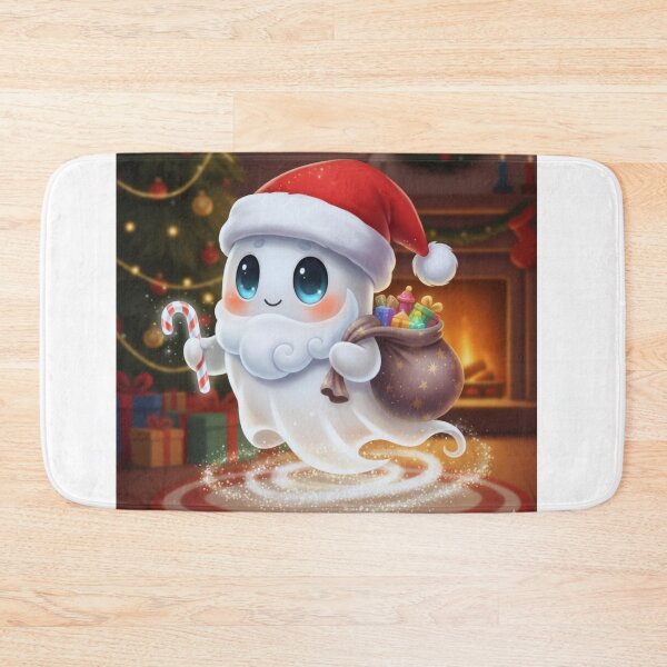 Item preview, Kawaii Santa Ghost - Adorable Christmas Spook designed and sold by Satpura punti baba .