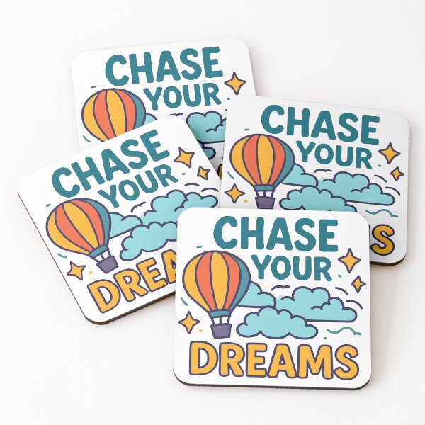 Item preview, Chase Your Dreams Hot Air Balloon Inspirational Design. designed and sold by The-T-In-Retro.