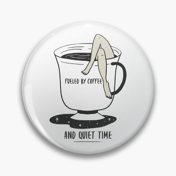 Item preview, Fueled by Coffee and Quiet Time Minimal Line Art Coffee Lover Design designed and sold by MGK22.