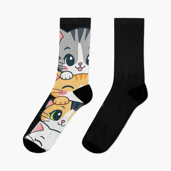 Item preview, Cute animal Kawaii Stacked Chibi Cats Tower Artwork designed and sold by DrawHandArt.