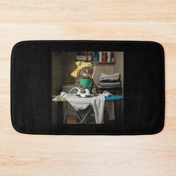 Item preview, Fed Up Salty Tabby Cat Ironing Brainrot Meme  designed and sold by Pawrizzma POD.